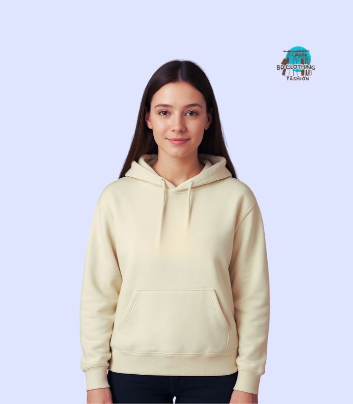 Off White color Hoodei (1) Solid Color Hoodie - Image 3